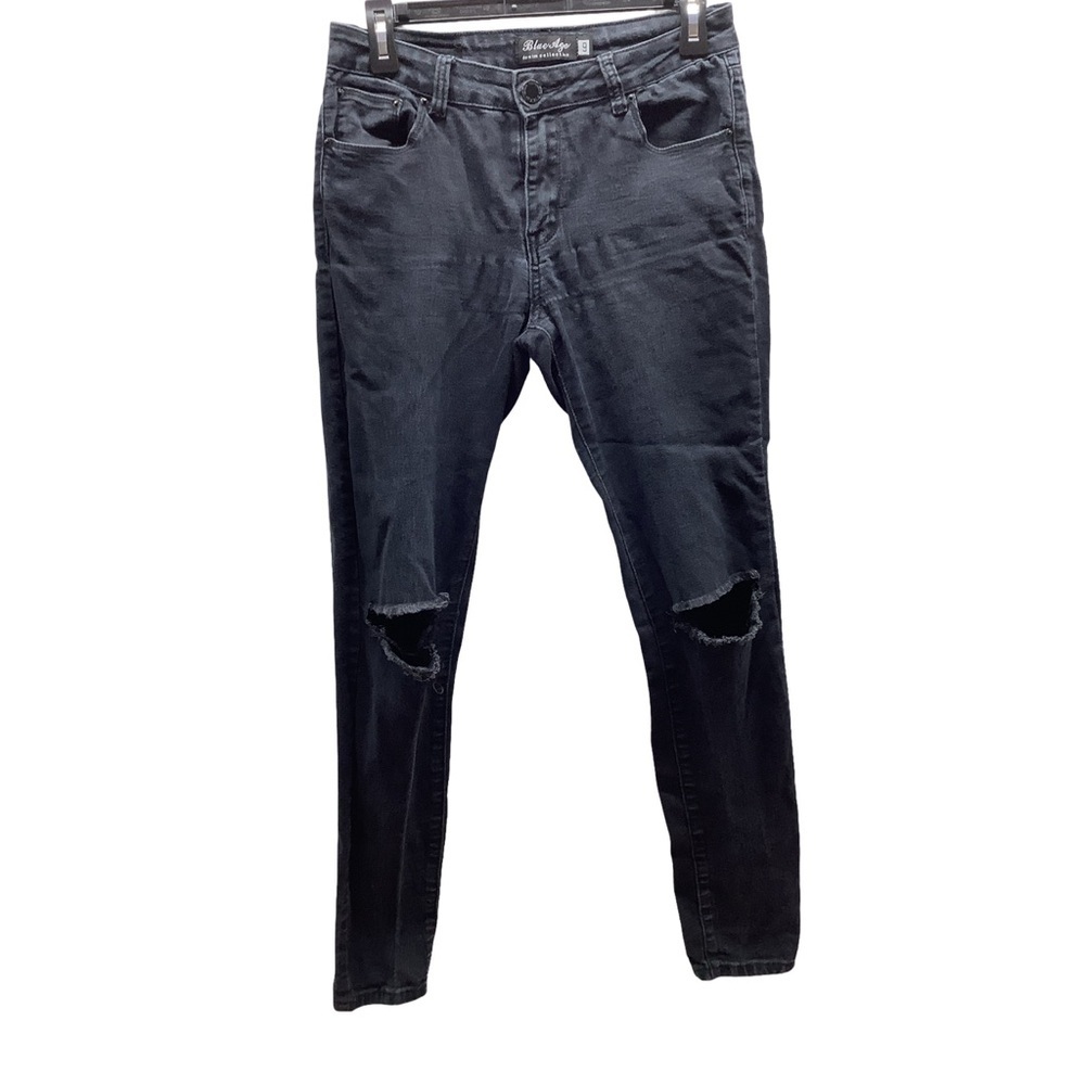 Blue Age Size 9 Black Distressed Skinny Jeans. Preloved